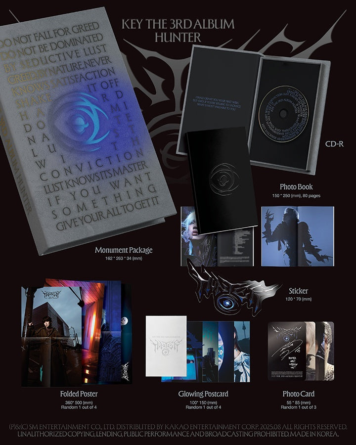 【預購】SHINee KEY The 3rd Album 'Hunter' 第三張正規專輯代購