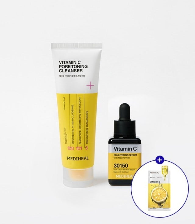 【預購】Mediheal 2件套裝(精華,洗面乳) + 面膜贈品1片(PLAVE贈品活動)